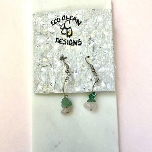 Rosebud crystal dangle earrings